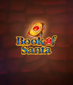 Celebrate the festive spirit with Book of Santa slot by Endorphina, highlighting an intricately designed golden book decorated with Santa's iconic symbol. This image conveys the warmth and excitement of Christmas, set against a cozy red background. Ideal for players looking to get into the holiday spirit, offering a captivating adventure. 