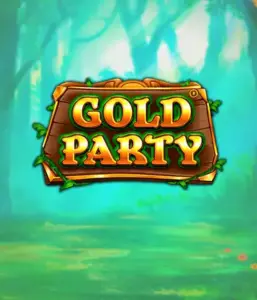 Step into the magical forest of Gold Party slot by Pragmatic Play, featuring a charming wooden sign decorated with golden letters. The background features a misty green forest that adds a mystical touch to the slot's theme. Perfect for those who enjoy enchanted forest settings, offering a delightful adventure. 